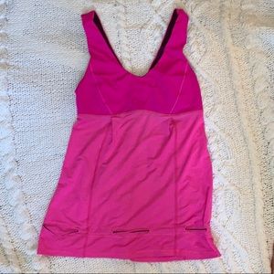 Lululemon pink drawstring tank